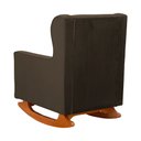 Ver imagem 3 de Poltrona Decorativa Aurora Balanço Vovo Veludo Marrom - Fm