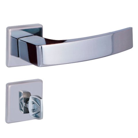 Fechadura Quadratta Curva Cromado para Banheiro - 74272 - Aliança Fech.quadratta Curva / Wc 4203 Cro