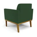 Ver imagem 4 de Poltrona Base de Madeira Fixa Castanho Marisa Veludo Verde - D'Rossi