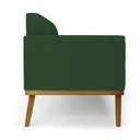 Ver imagem 5 de Poltrona Base de Madeira Fixa Castanho Marisa Veludo Verde - D'Rossi
