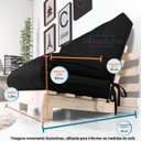 Ver imagem 7 de Futon Casal Tokio Sofá Cama Preto Acquablock com Madeira Maciça