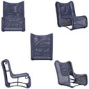 Ver imagem 5 de 1 Poltrona e Mesa Texas Alumínio Preto Corda Náutica Trama Azul