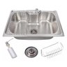 Cuba De Cozinha Inox Quadrada 50x40 De Embutir Para Pia Mesa E Bancada - 1