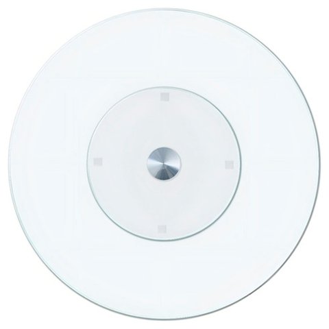 Centro de Mesa Prato Giratório de Vidro Grosso 8mm Resistente Transparente Tamanho Grande 80cm
