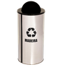 Lixeira Coleta Seletiva Basculante 25l de Aço Inox: Preto - 5