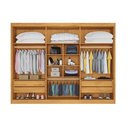 Ver imagem 3 de Guarda Roupa Casal 6 Portas (2 C/ Espelho) e 4 Gavetas Alba Plus Off White/peroba - Europa