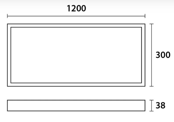 Luminária Painel Plafon Led Blumenau Retangular de Sobrepor 40W Bivolt Branco 4000K 120x30 80884104  - 2