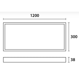 Luminária Painel Plafon Led Blumenau Retangular de Sobrepor 40W Bivolt Branco 4000K 120x30 80884104  - 2