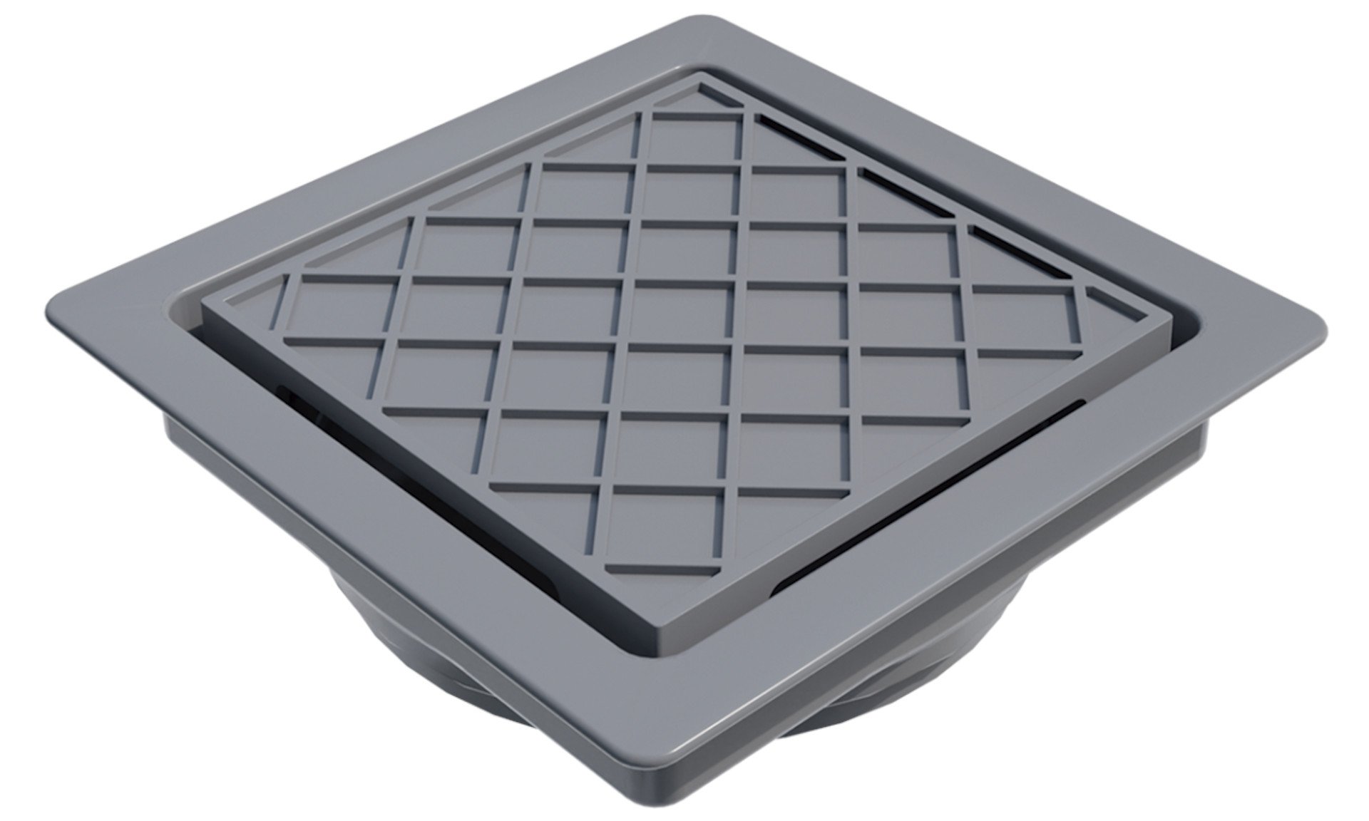 Ralo Oculto Tampa Invisível Quadrado em Pvc 10 X 10 Novii - 1