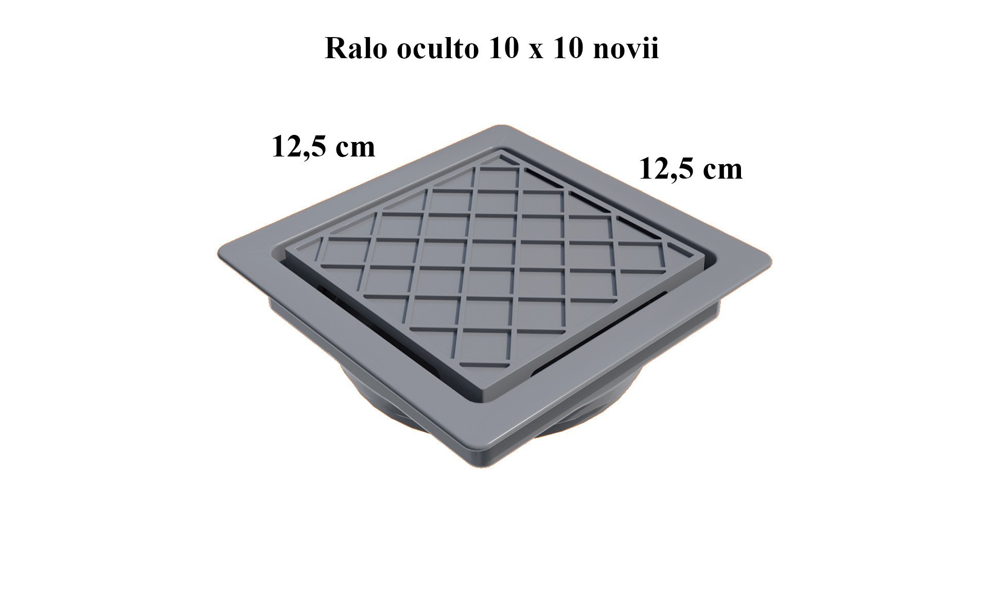 Ralo Oculto Tampa Invisível Quadrado em Pvc 10 X 10 Novii - 6
