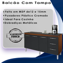 Ver imagem 3 de Balcao com Tampo 150cm 9130x9310 Savana Preto Mobbs