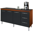 Ver imagem 1 de Balcao com Tampo 150cm 9130x9310 Savana Preto Mobbs