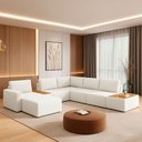 Ver imagem 1 de Sofá de Canto France 6 Lugares Modulado 291cm a 312cm Off White Sallar Home