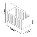 Ver imagem 2 de Berço Mini Cama Móveis Estrela Ternura - Rosa Wood + Colchão Gazin