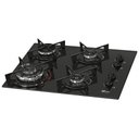 Ver imagem 1 de Fogão Cooktop Fischer 4Q Tc Gás Mesa Vidro Preto - 26297 - Bivolt