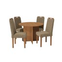 Ver imagem 2 de Conjunto Sala de Jantar Nira Kappesberg 4 Cadeiras Veludo Bege