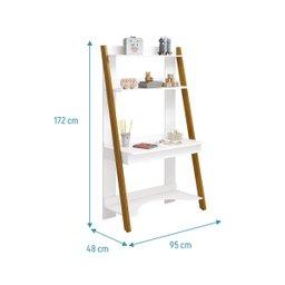 Estante Escrivaninha Reller Simba Branco Fosco - 7