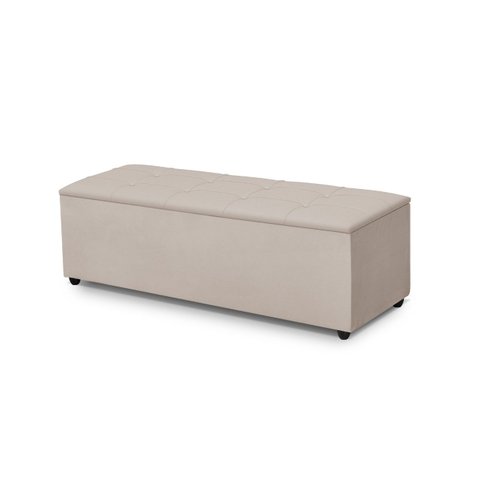 Baú Recamier Firenze 140cm Estofado Moderno em Tecido Veludo