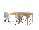 Ver imagem 2 de Conjunto Industrial Filadelfia 120x75 Ferro Branco Tampo Canela 4 Cadeiras Branco