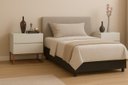 Ver imagem 1 de Kit 2 Mesas P/ Cabeceira 60cm Industrial Base Cobre: Off White