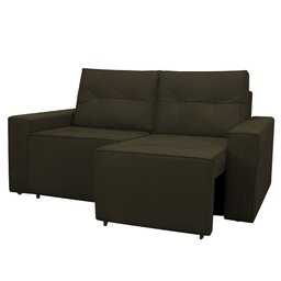 Sofá Retrátil Polo 1,80m Confortavel para Sala Suede Herrero:marrom Escuro - 9