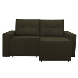 Sofá Retrátil Polo 1,80m Confortavel para Sala Suede Herrero:marrom Escuro - 7