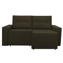 Ver imagem 7 de Sofá Retrátil Polo 1,80m Confortavel para Sala Suede Herrero:marrom Escuro