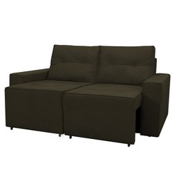 Sofá Retrátil Polo 1,80m Confortavel para Sala Suede Herrero:marrom Escuro - 10