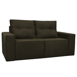 Sofá Retrátil Polo 1,80m Confortavel para Sala Suede Herrero:marrom Escuro - 5