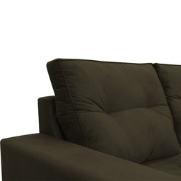 Sofá Retrátil Polo 1,80m Confortavel para Sala Suede Herrero:marrom Escuro - 6
