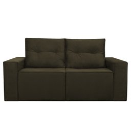 Sofá Retrátil Polo 1,80m Confortavel para Sala Suede Herrero:marrom Escuro - 4