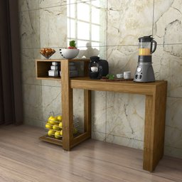 Aparador Buffet Escrivaninha Sena 3 em 1 - 135x92cm Canela - 5