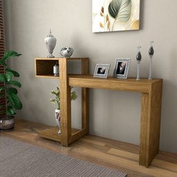 Aparador Buffet Escrivaninha Sena 3 em 1 - 135x92cm Canela - 4