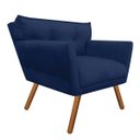 Ver imagem 2 de Poltrona Decorativa Anitta Suede - D'Rossi - Azul Marinho