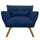 Ver imagem 1 de Poltrona Decorativa Anitta Suede - D'Rossi - Azul Marinho