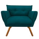 Ver imagem 1 de Poltrona Decorativa Anitta Suede - D'Rossi - Azul Pavão