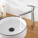 Ver imagem 3 de Torneira Misturador Monocomando Banheiro Lavatório Lavabo Bica Alta Inox Cromado Premium Pmx