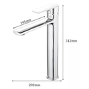 Ver imagem 6 de Torneira Misturador Monocomando Banheiro Lavatório Lavabo Bica Alta Inox Cromado Premium Pmx