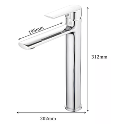 Torneira Misturador Monocomando Banheiro Lavatório Lavabo Bica Alta Inox Cromado Premium Pmx - 6