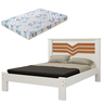 Cama Casal + Colchão Tradicional Com Pé MDF - Virginia - 1