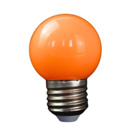 Lâmpada Led 3w Bolinha Âmbar Laranja E27 Irc 80 Ang 160º Fp >0.5 110v Marca Hitec - 3