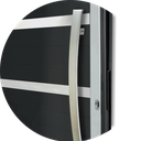 Ver imagem 2 de Porta Pivotante Alumínio Lambril Premium c/Puxador D.Mix Preto 100 Brimak