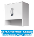Ver imagem 4 de Armário Aéreo 2 Portas C/ Nicho Organizador - 58cm de Largura.