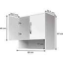 Ver imagem 2 de Armário Aéreo 2 Portas C/ Nicho Organizador - 58cm de Largura.