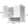 Armário Aéreo 2 Portas C/ Nicho Organizador - 58cm de Largura. - 2
