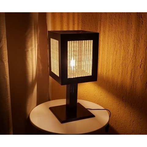 Abajur de Mesa Rustico Sala Quarto Decoração Hall Sofisticado