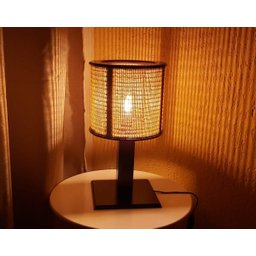 Abajur Rustico Artesanal Cúpula 20cm Diâmetro Sala Quarto Decoração - 2
