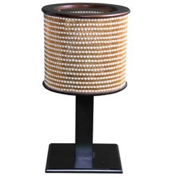 Abajur Rustico Artesanal Cúpula 20cm Diâmetro Sala Quarto Decoração - 1