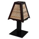 Ver imagem 2 de Abajur Rustico Cúpula Triangulo Sala Quarto Iluminação