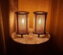 Ver imagem 2 de Par de Luminárias Abajur em Bambu Japonês para Sala Quarto